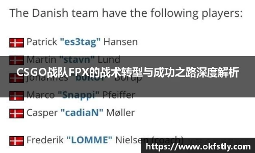 CSGO战队FPX的战术转型与成功之路深度解析